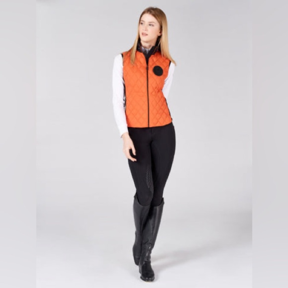 Vestrum Murcia Orange Quilted Women's equestrian riding Vest size L - Picture 6 of 14